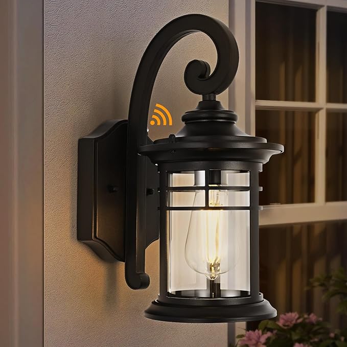 Outdoor Wall Lights Dusk to Dawn Porch Light, Exterior Lighting Fixtures Dawn to Dusk Outdoor Light Fixture Exterior Wall Sconce Lighting for House Patio