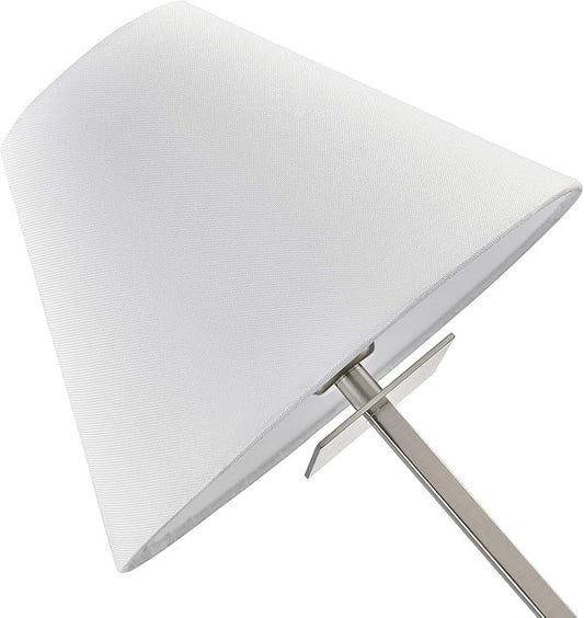 Linnea Accent Lamp – Nickel Finish, Sleek Modern Decorative Lamp for Bedroom or Living Room, Commercial Grade Quality