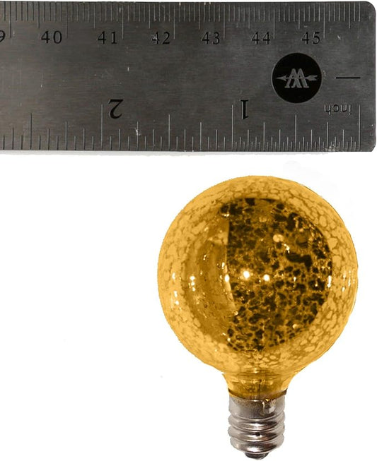 Hometown Evolution, Inc. Box of 25 G50 Gold 7 Watt C9 (E17) Base Replacement Bulbs
