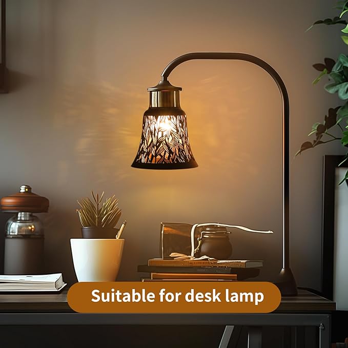 Pendant Light Shades, 4 Pack Ceiling Fan Light Shade Replacements with 1-5/8" Fitter, ALUCSET 4.72" Height and 4-3/4" Diameter, Metal Bell Shaped Cover for Chandelier Pendant Light Wall Sconces