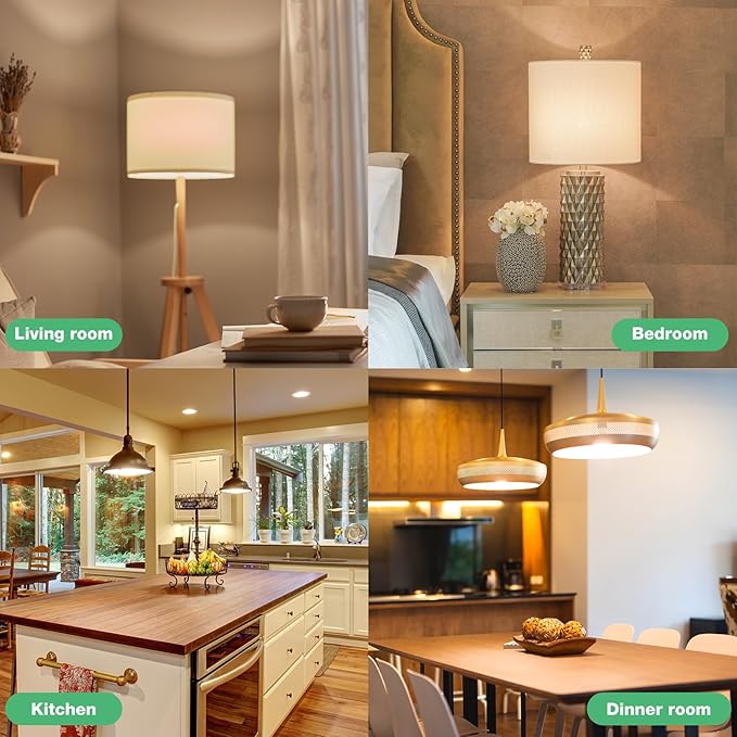LED Light Bulbs, 60 Watt Equivalent LED Bulbs A19, 5000K Daylight, 800 Lumen, E26 Standard Base, Non-Dimmable, 8W Daylight LED Bulbs for Bedroom Living Room, 12 Pack