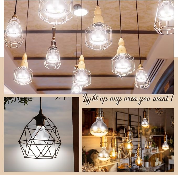 6 Pcs 110V Clear Infrared Heat Bulbs Heat Lamp Bulbs Medium E26 Base, Infrared Flood Light for Bathroom Food Puppies Chickens Brooder Pets(175W)