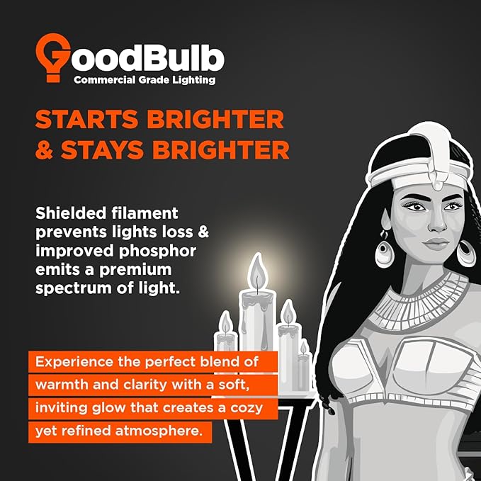 GoodBulb 25W 36 Inch T8 Fluorescent Light Bulb 3000K Warm White Light Medium Bi-Pin Base 2225 Lumens 86 CRI 36000 Life Hours Instant/Programmed Start 25 Bulbs Pack