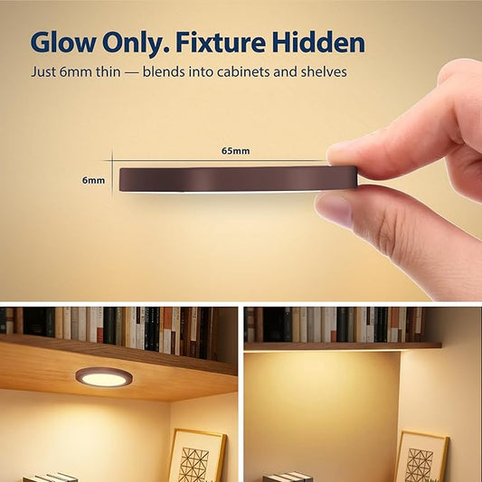 V4light LED Puck Lights, Smart Under Cabinet Lighting with Remote Control, Color Temperature Adjustable, Works with Alexa & Google Home, Plug-in Lights for Kitchen, Counter, Closet, Shelf (8 Pack)