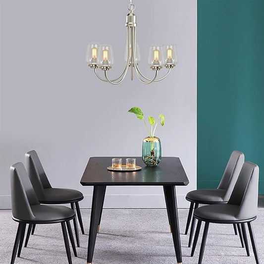 2 Pack Clear Wine Glass Shade, Modern Light Fixture Replacement Globe or Cover with 1-5/8-Inch Fitter for Chandelier Wall Sconce Pendant Light, G0042