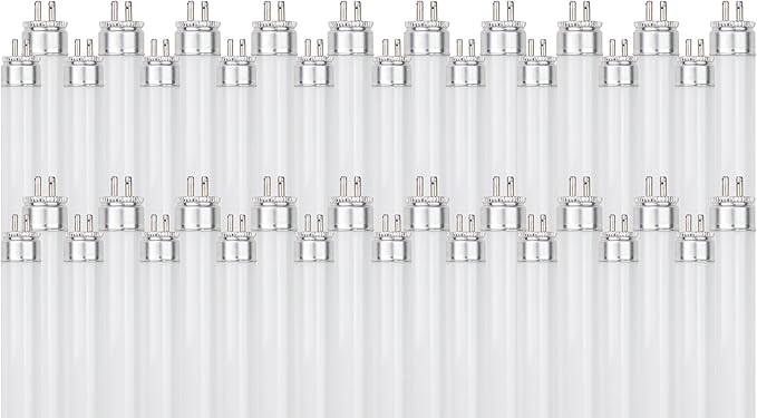 Sunlite 30340 F28T5/841 4 Foot T5 Linear Fluorescent Lamp, 28 Watts, 2500 Lumens, 4100K Cool White, Miniature G5 Bi-Pin Base, ROHS Compliant, High Performance Straight Tube, 40 Pack
