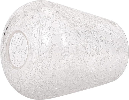 Wine Glass Lamp Shade for Lighting Fixture, 6.3" Height, 1-5/8 Inch Fitter, 3 Pack Clear Crackle Effect Glass Replacement Globe Shade