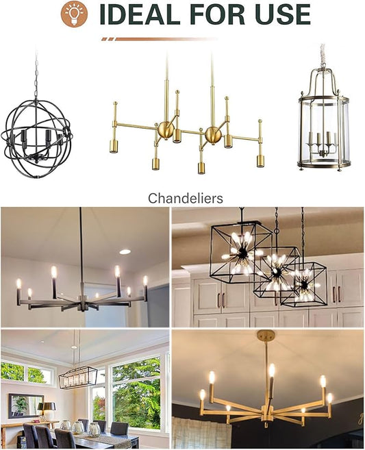 Dimmable E12 LED Bulbs 6W, T6 Edison Light Bulbs Soft White 3000K, 60W Candelabra Incandescent Bulbs Equivalent Vintage LED Filament Edison Candle Bulb, 600lm, 6Pack.