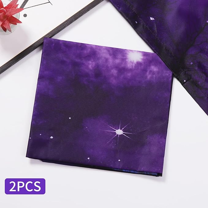 2pcs Fluorescent Light Covers - Light Covers for Ceiling Lights Classroom, Magnetic Light Filters for Office, Hospitals, Home 4 x 2 Feet (purple nebula)