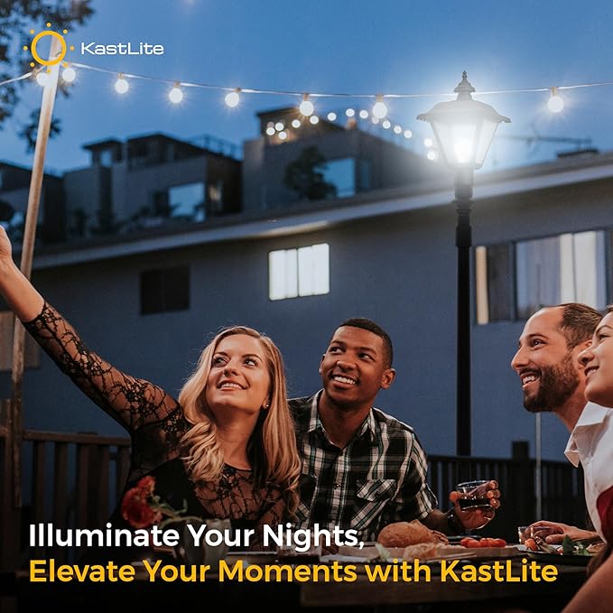KASTLITE Black Outdoor Lamp Post Fixture - Fits 3" Light Poles for Outside Lighting - Waterproof E26 Base Lantern for Yard Patio Deck Garden Porch Mailbox Driveway & Street Lights - USA Made, Tudor