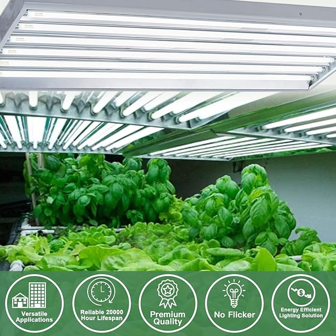 amgolibi 25 Pack, F54T5/850/HO/ALTO T5 54 Watt, 46 Inches T5 High Output 5000K Fluorescent Tube 54W Light Bulb, 5/8'' Diameter G5 Base 4350 Lumens