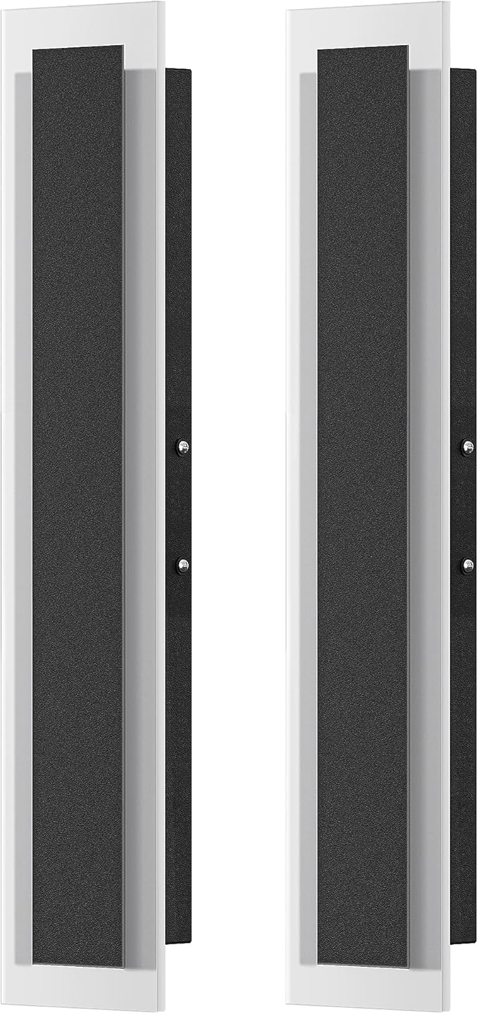 EDISHINE Upgraded 2 Pack 23.6" LED Outdoor Wall Light, Linear Modern Outdoor Sconce Lights, Adjustable Brightness & Color Temperature, IP65 Waterproof, Long Exterior Lighting Fixtures for Garage