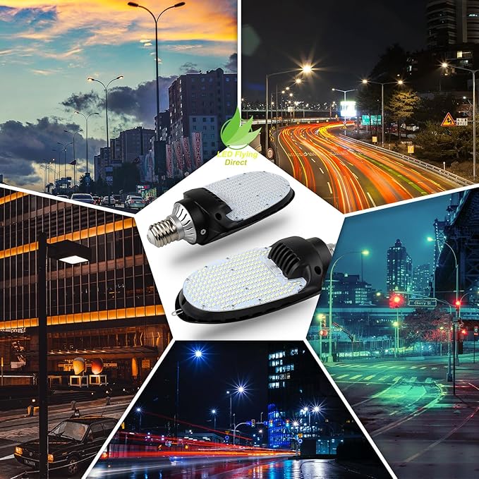 LED Shoebox Corn Retrofit Lamp, 75W/95W/115W Power Selectable, 5000K Shoebox Corn Bulb, Rotatable E39 Mogul Base, 500W MH Equivalent, LED Paddle Bulb for Parking Lot, Wall Pack, Flood Light Retrofit