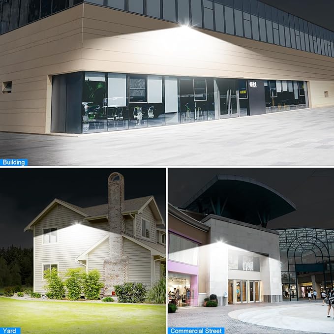 Modern Sleek LED Flood Light 120W, 360° Rotatable Outdoor Security Areas Lighting, 18000LM 5000K Waterproof Wall Pack for Yard,Building,Driveway,Car Lot (4Pack)
