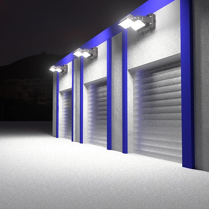 4Pack 220W LED Wall Pack Lights, 360° Adjustable Panel with Dusk to Dawn Photocell, 33000Lm 5000K Daylight, IP65 Waterproof & Advanced Heat Dissipation Outdoor Security Lighting