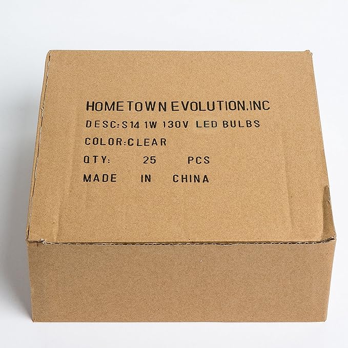Hometown Evolution, Inc. Box of 25 S14 LED Filament 1 Watt Commercial E26 Base Replacement Bulbs