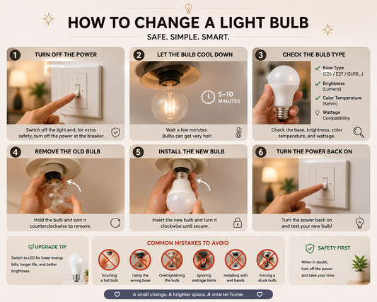 How to Change a Light Bulb Safely in 6 Easy Steps