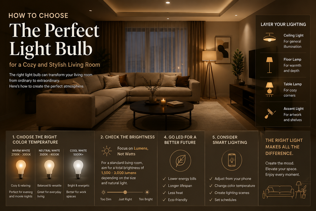 How to Choose the Perfect Light Bulb for a Cozy and Stylish Living Room