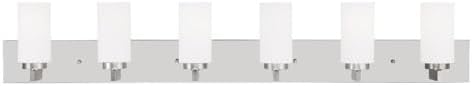 Livex Lighting 16376-91 West Lake 6-Light Bath Light, Brushed Nickel, 47 x 4 x 8
