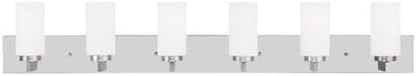 Livex Lighting 16376-91 West Lake 6-Light Bath Light, Brushed Nickel, 47 x 4 x 8