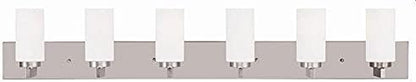 Livex Lighting 16376-91 West Lake 6-Light Bath Light, Brushed Nickel, 47 x 4 x 8