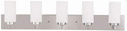 Livex Lighting 16375-91 West Lake 5-Light Bath Light, Brushed Nickel, 35 x 4 x 8