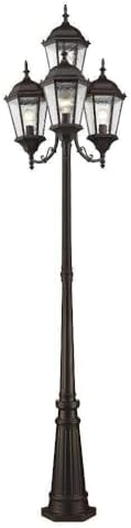 Livex Lighting 7557-07 Hamilton 4 Light Outdoor 4 Head Post, Bronze,25" x 24.5" x 28"