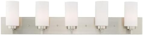 Livex Lighting 16375-91 West Lake 5-Light Bath Light, Brushed Nickel, 35 x 4 x 8