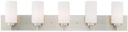 Livex Lighting 16375-91 West Lake 5-Light Bath Light, Brushed Nickel, 35 x 4 x 8