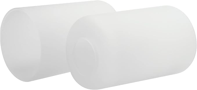 2 Pack Clear Frosted Glass Lamp Shade Replacement Globes & Cover, 6-1/16" Tall, 4-1/16" Diameter, Light Fixture Cylinder Shade with 1 5/8 Inch Fitter