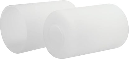 2 Pack Clear Frosted Glass Lamp Shade Replacement Globes & Cover, 6-1/16" Tall, 4-1/16" Diameter, Light Fixture Cylinder Shade with 1 5/8 Inch Fitter