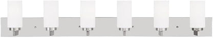 Livex Lighting 16376-91 West Lake 6-Light Bath Light, Brushed Nickel, 47 x 4 x 8