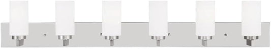 Livex Lighting 16376-91 West Lake 6-Light Bath Light, Brushed Nickel, 47 x 4 x 8