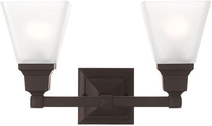 Livex Lighting 1032-02 Mission 2-Light Bath Light, Polished Brass