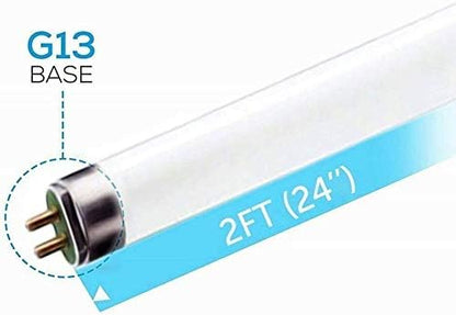Circle (24 Pack F17T8/865 17W 24 Inch T8 Fluorescent Tube Light Bulb, 6500K Daylight White, Medium Bi-Pin (G13) Base, 17 Watt T8 Light Bulbs