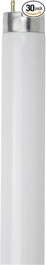Sunlite F32T8/SP835 T8 Linear Fluorescent Lamp, 32 Watts, 3050 Lumens, 3500K Neutral White, Medium G13 Bi Pin Base, High Performance Straight Tube, 30 Pack