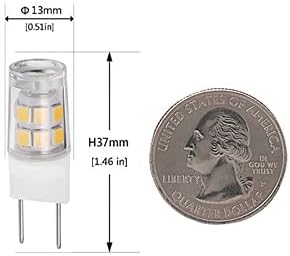 G8 LED Light Bulb, GY8.6 Bi-pin Base, Not Dimmable T4 Xenon JCD Type 120V 35W Halogen Replacement for Under Counter Kitchen Lighting (5-Pack, Warm White 3000k)