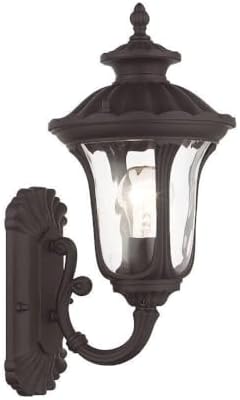 Livex Lighting 7850-07 Oxford 1 Light Outdoor Wall Lantern, Bronze