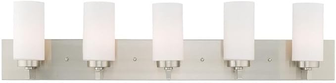 Livex Lighting 16375-91 West Lake 5-Light Bath Light, Brushed Nickel, 35 x 4 x 8