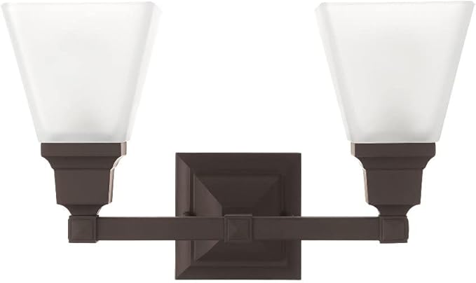 Livex Lighting 1032-02 Mission 2-Light Bath Light, Polished Brass