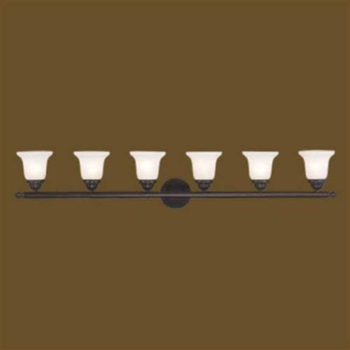 Livex Lighting 1066-07 Neptune 6-Light Bath Light, Bronze, 48 x 6.75 x 8