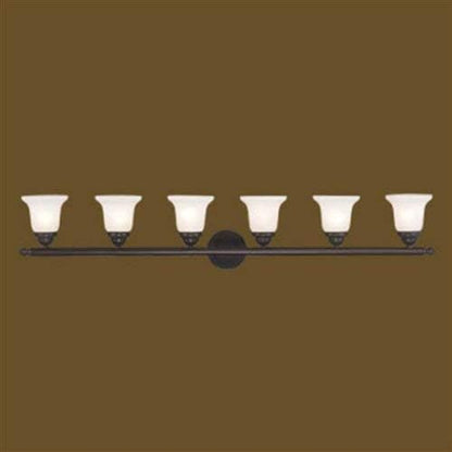 Livex Lighting 1066-07 Neptune 6-Light Bath Light, Bronze, 48 x 6.75 x 8