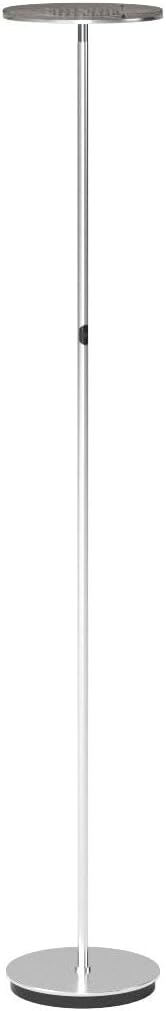 Brightech Sky Flux Dimmable LED Floor Lamp – Super Bright Floor Lamp with 3 Light Modes for Living Room, Office – Torchiere Standing Touch-Lamp, Tall Torch Lamp for Bedroom & Reading - White