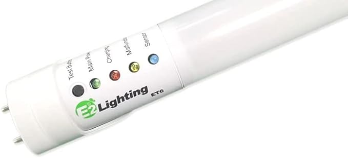 E2 LIGHTING LED Emergency T8 Tube, 2FT-9W, with Integrated Battery Backup (4000K)