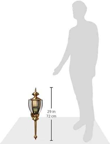 Livex Lighting 2112-01 Basics 1 Light AB Outdoor Wall Lantern, Antique Brass, 7"W x 25.25"H