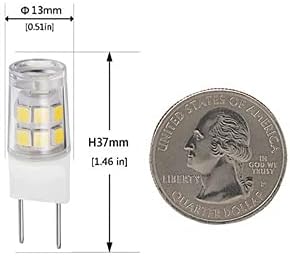 G8 Light Bulb, GY8.6 Bi-pin Base LED, Not Dimmable T4 Xenon JCD Type 120V 35W Halogen Replacement for Under Counter Kitchen Lighting (5-Pack, Daylight White 6000k)