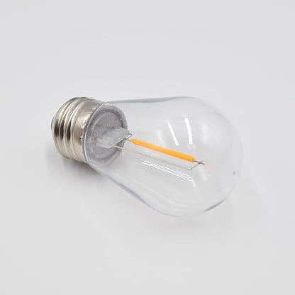 Hometown Evolution, Inc. E26 Commercial String Lights with 16 Gauge Wire (S14 LED Plastic, 100 Foot 50 Socket)