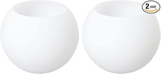 Opal White Frosted Glass Globe Lamp Shades Replacement Lampshade Cover with 1-5/8-inch for Wall Sconce Pendant Lighting G0092