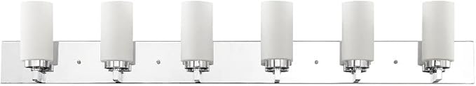 Livex Lighting 16376-91 West Lake 6-Light Bath Light, Brushed Nickel, 47 x 4 x 8