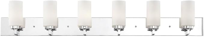 Livex Lighting 16376-91 West Lake 6-Light Bath Light, Brushed Nickel, 47 x 4 x 8